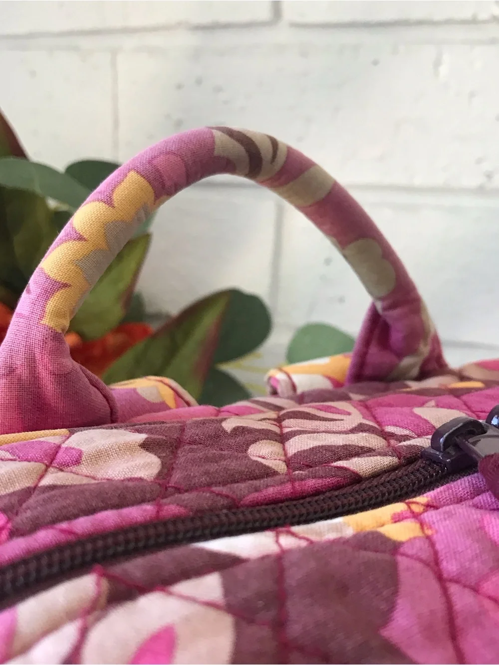 Vera Bradley Carnaby Large Backpack Pink Floral Quilted